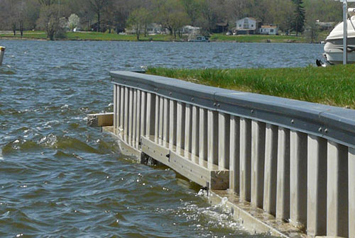 Vinyl sheet piles seawalls