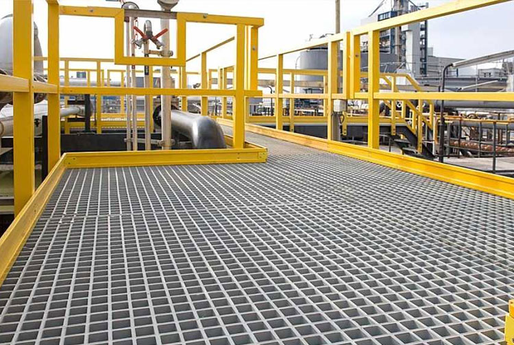 FRP grating in a chemical plant