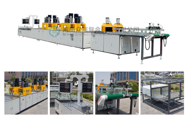 Double station mechanical hydraulic pultrusion machine